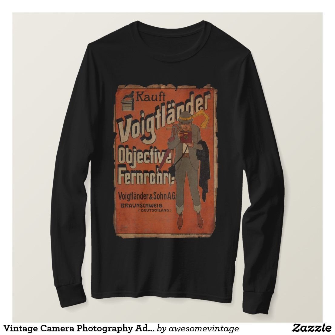 Vintage Camera Photography Advertiset Shirt