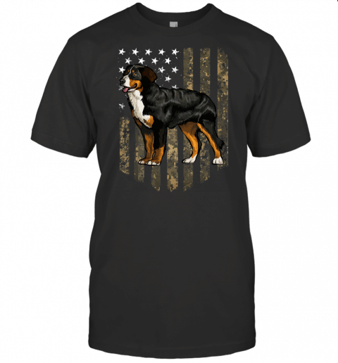 Camo American Flag Bernese Mountain Dog 4Th Of July Usa T Shirt Copy