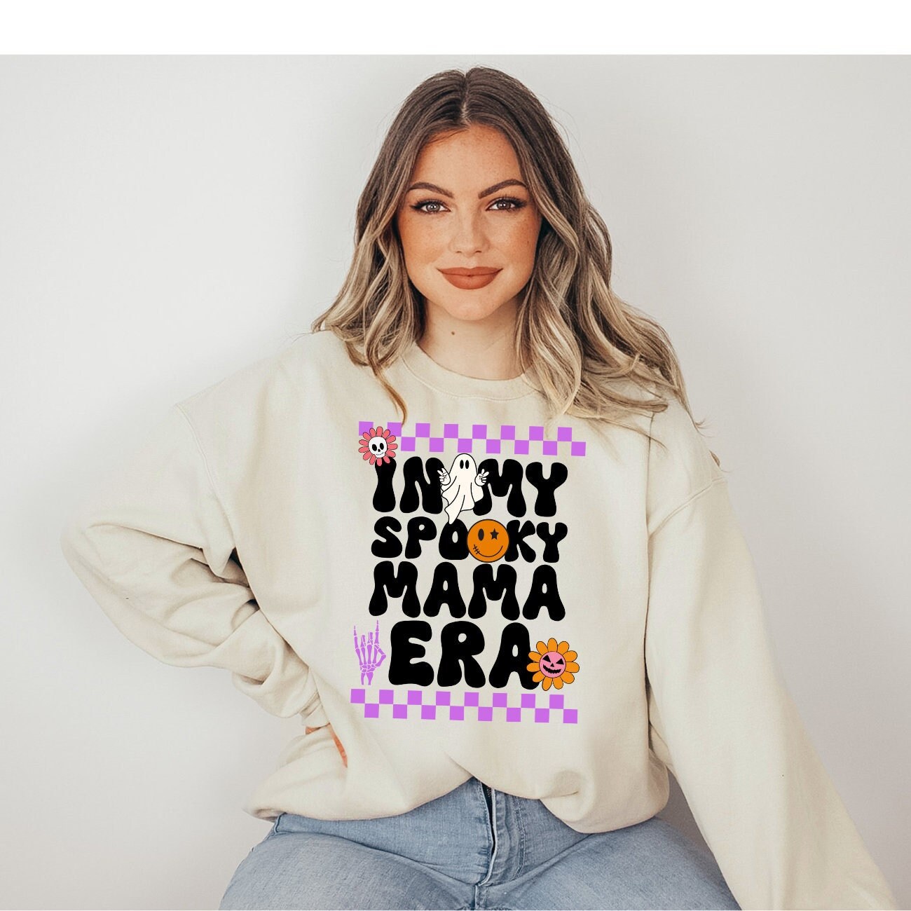 In my Spooky Mama Era Sweatshirt Momster Sweatshirt Spooky Mama Momma Sweatshirt Halloween Mom Sweatshirt Its Fall Yall Happy Fall Yall