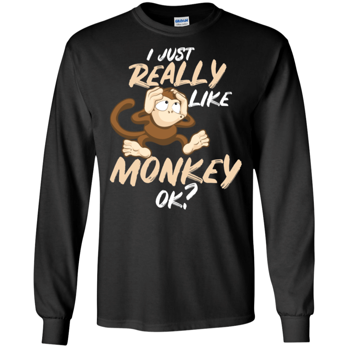 Monkey D Mon Love Monkey Eat Banana Ls Sweatshirts