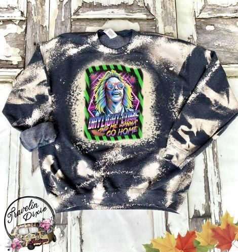 .Beetle Juice Daylight Come Bleached Sweatshirt