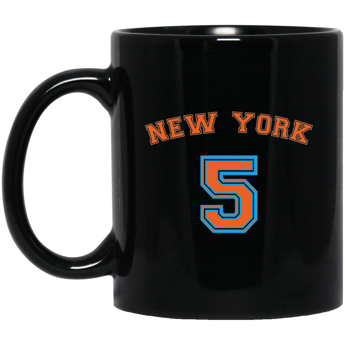 New York 5 Black Mug