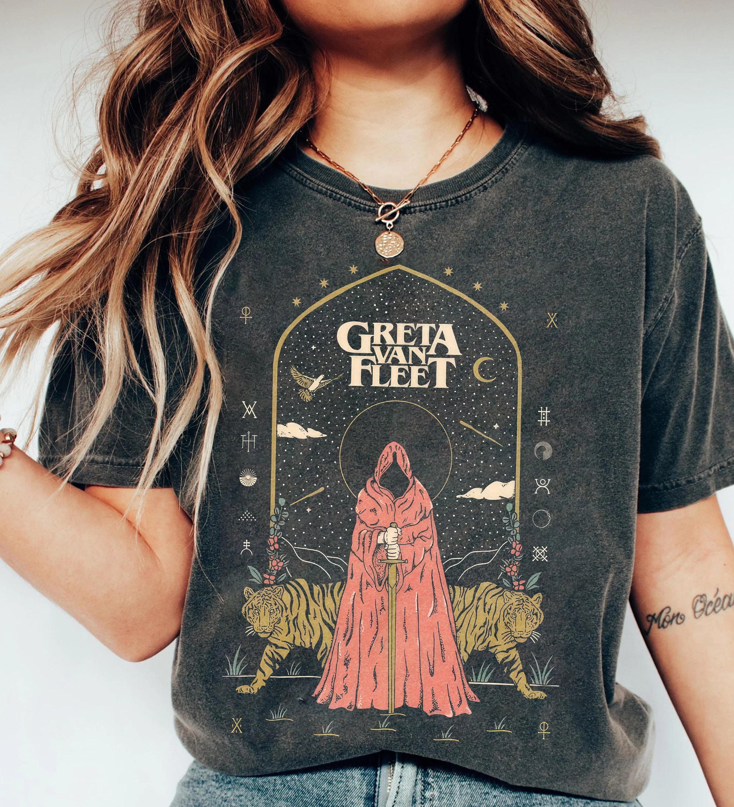 Greta Van Fleet Graphic Tee Shirt, Starcatcher Greta Van Fleet Music Concert 2024 Shirt, Greta Van Fleet Fan Shirt, Gift For Fans, Unisex T-Shirt, Gifts For Girl, Short Sleeve Tee Shirt, Gifts For Birthday Mothers Day Christmas Anniversary