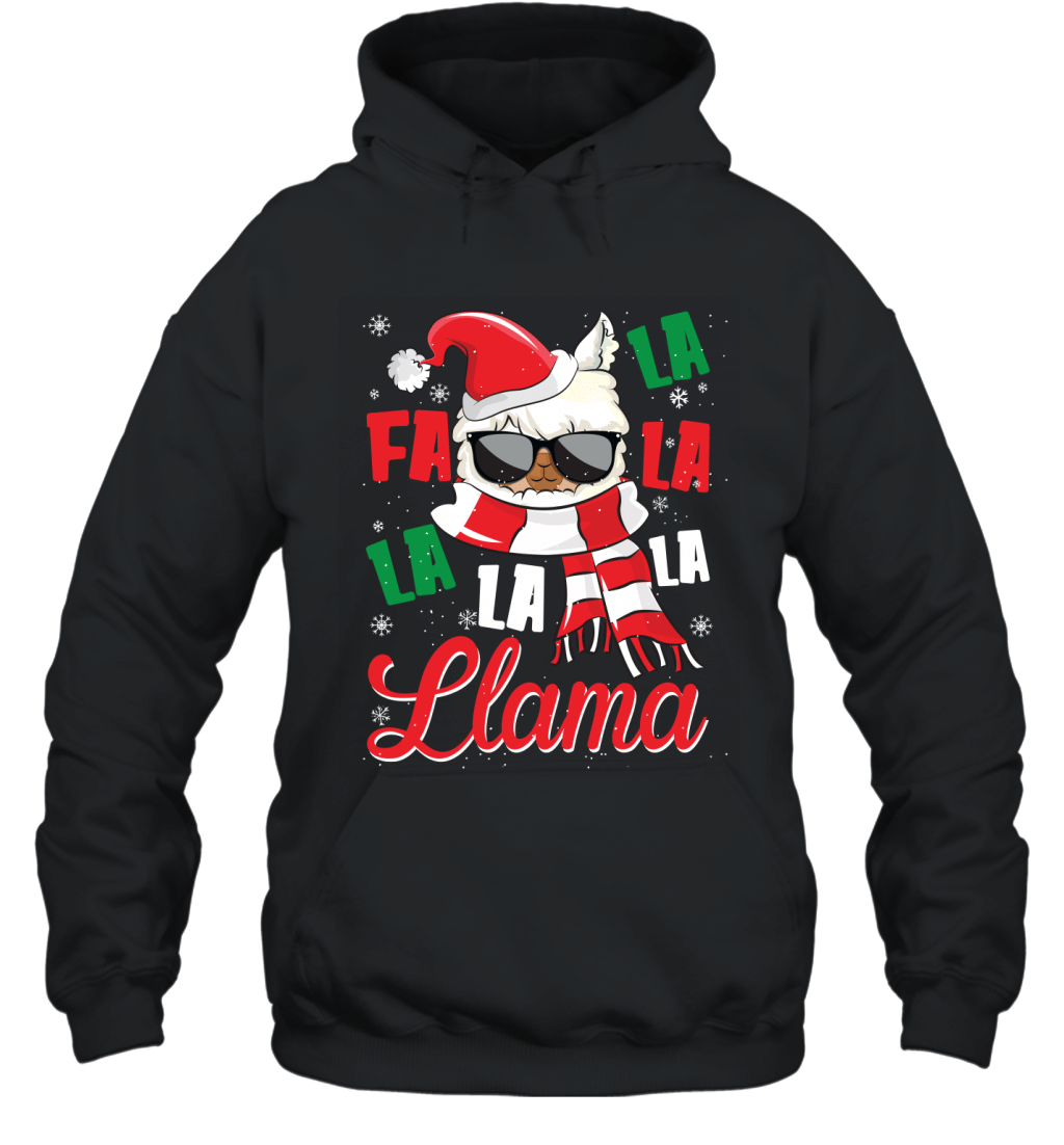 Fa La La La Llama Funny Christmas Llama Lovers Sarcasm Shirt Hoodie