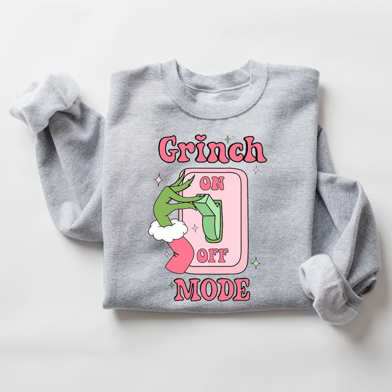 Grin Mode On Christmas Sweatshirt