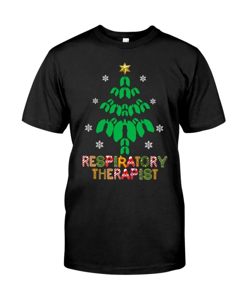 Respiratory Therapoist Lungs Christmas Tree Noel Xmas Holiday Nurses Shirts