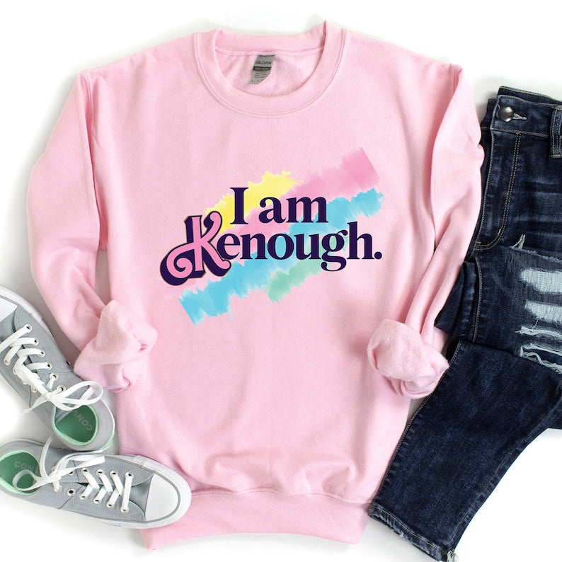 I Am Kenough Rainbow Print Sweatshirt