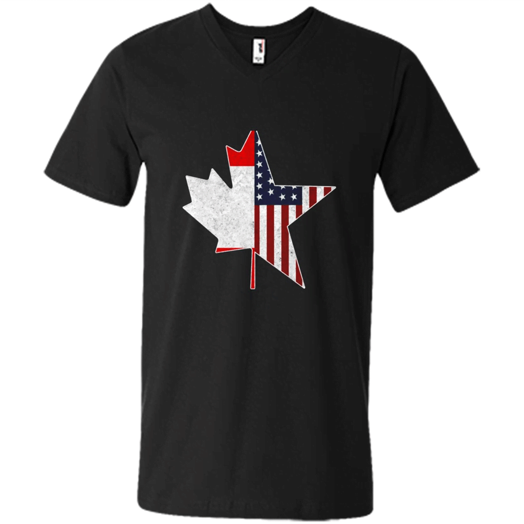 Team North America  Usa Canada Connection T Shirt – Mens V-Neck