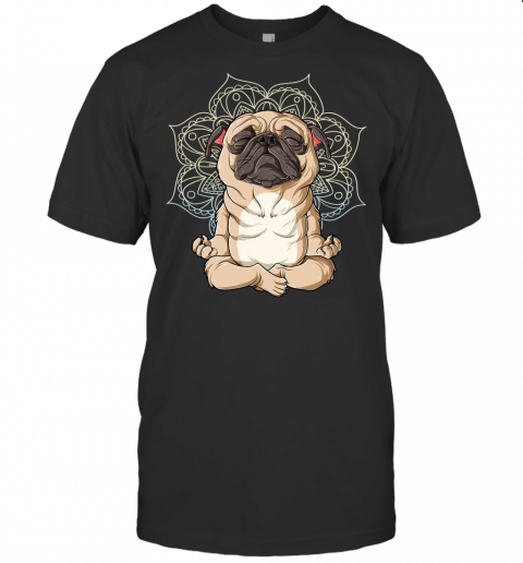 Pug Yoga T Shirt Mandala Funny Spiritual Meditation Chakra T Shirt