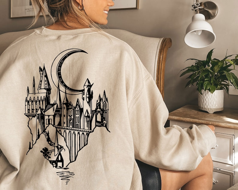 Hogwarts School Casual Print Sweatshirt