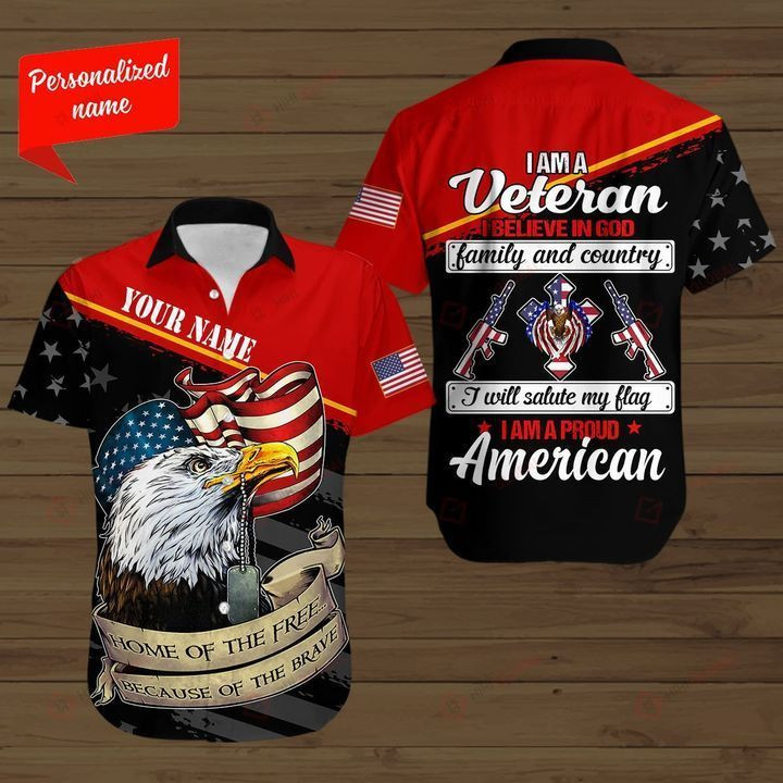 I Am A Veteran I Believe In God Personalized All Over Printed Shirts 056