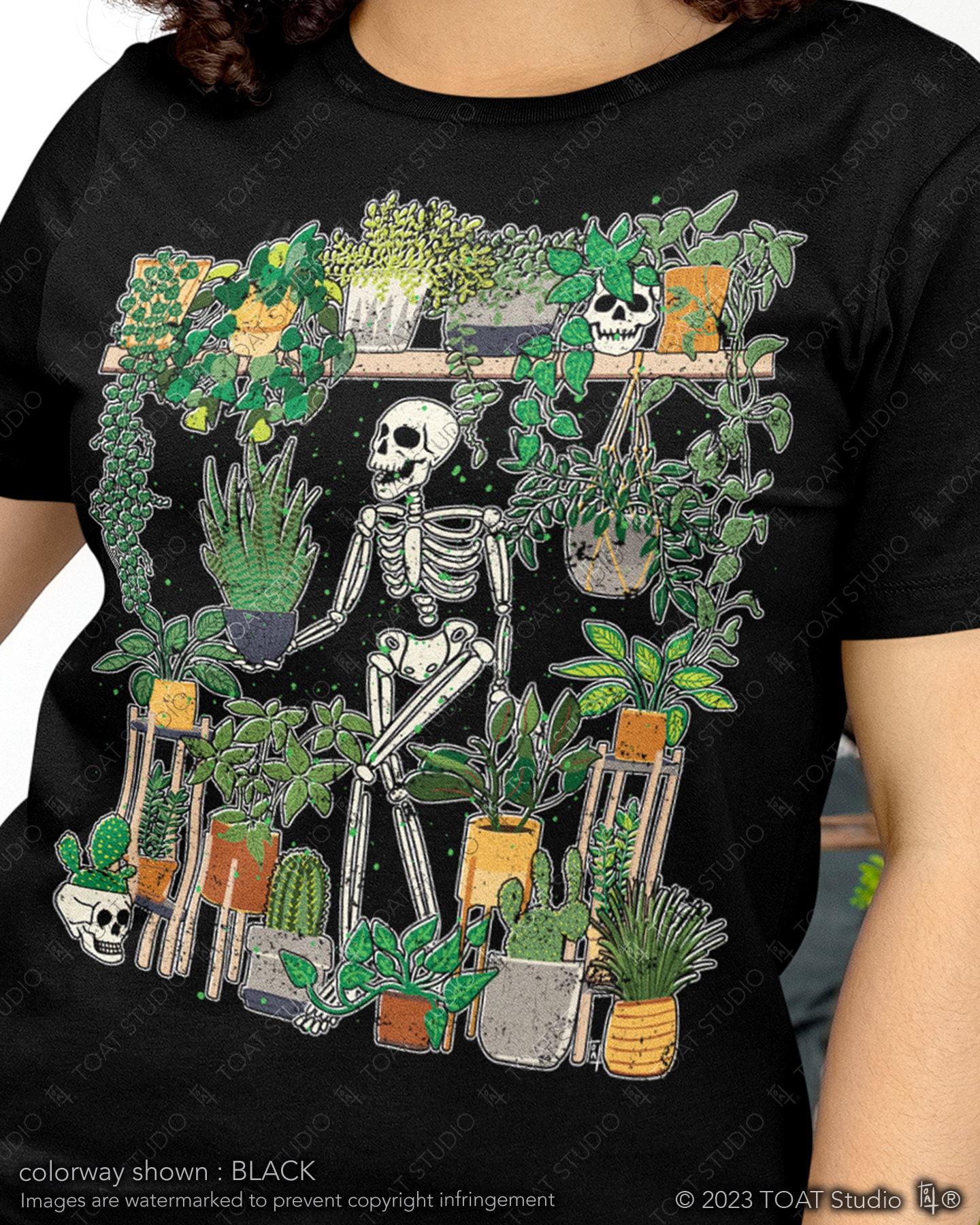 Crazy Plant Skeleton Unisex T-shirt, Plants not People, Plant Therapy, Plant Parent Gift, Skeleton Gardener, Indoor Plant Lover Life