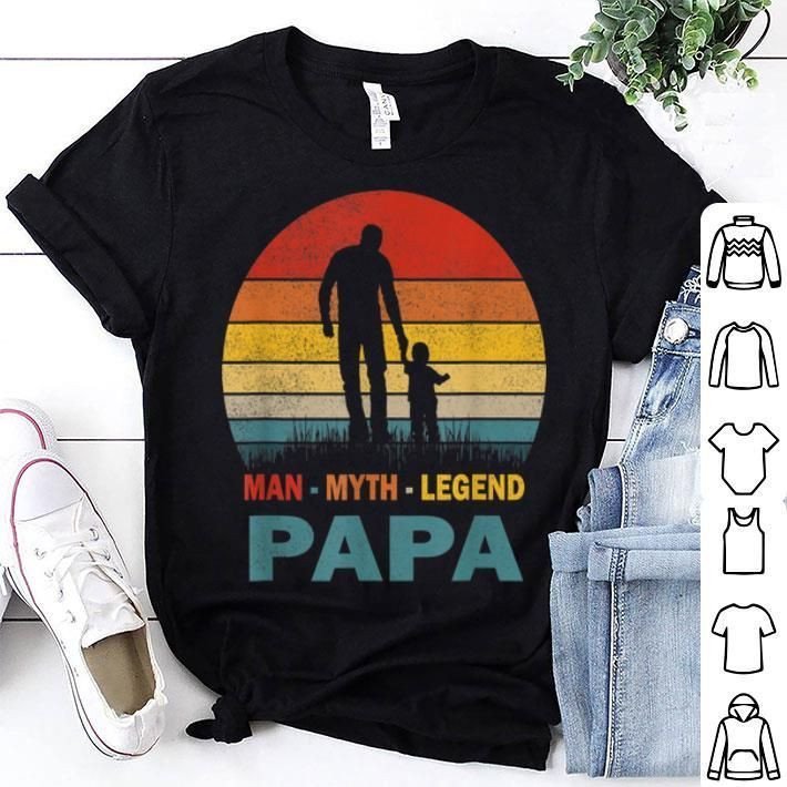 Papa Man Myth Legend Father Day Vintage Shirt