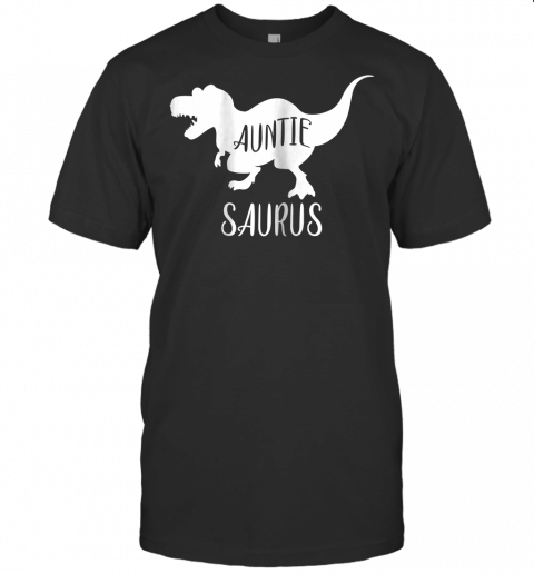 Womens Auntie Saurus T Shirt Matching Dinosaur Family Gift For Aunt