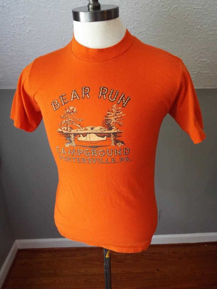 Vintage Bear Run Campground Shirt By Collegiate Pacific Shirt