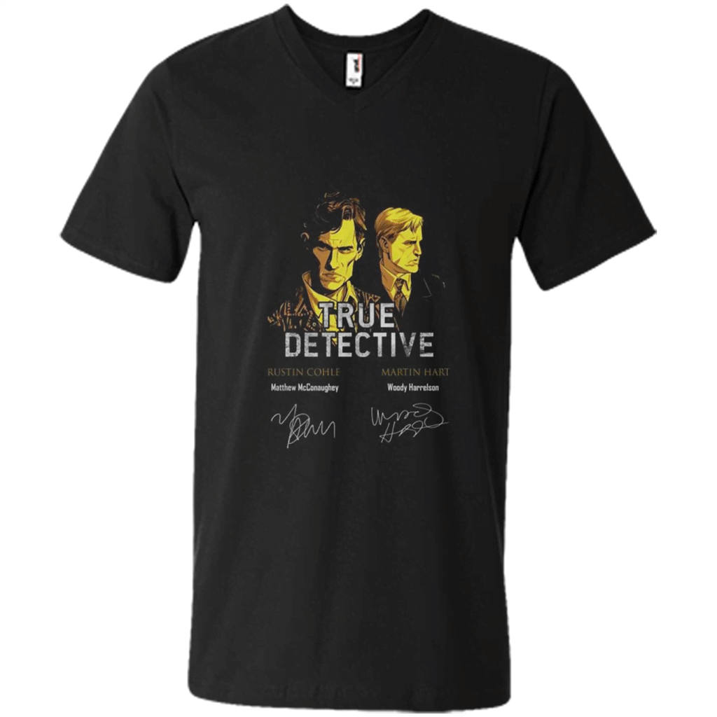 Rustin Cohle And Martin Hart True Detective Signature – Mens V-Neck