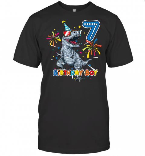 Its My 7Th Birthday Shirt Dinosaur Party For 7 Year Old Boy