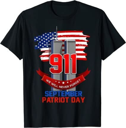 Never Forget 9/11 20Th Anniversary Patriot Day 2021 America T-Shirt