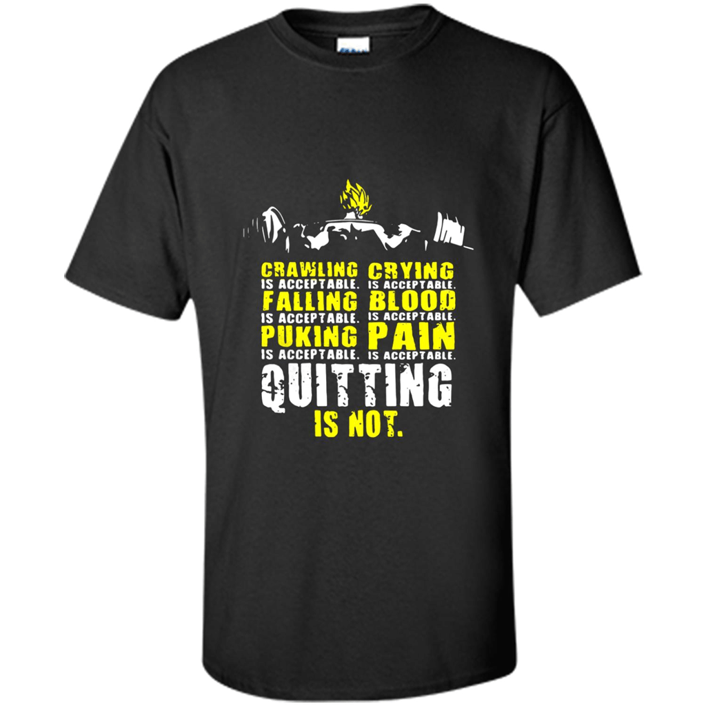 Quitting Is Not Acceptable Vegeta Squat Shirt – Shirt