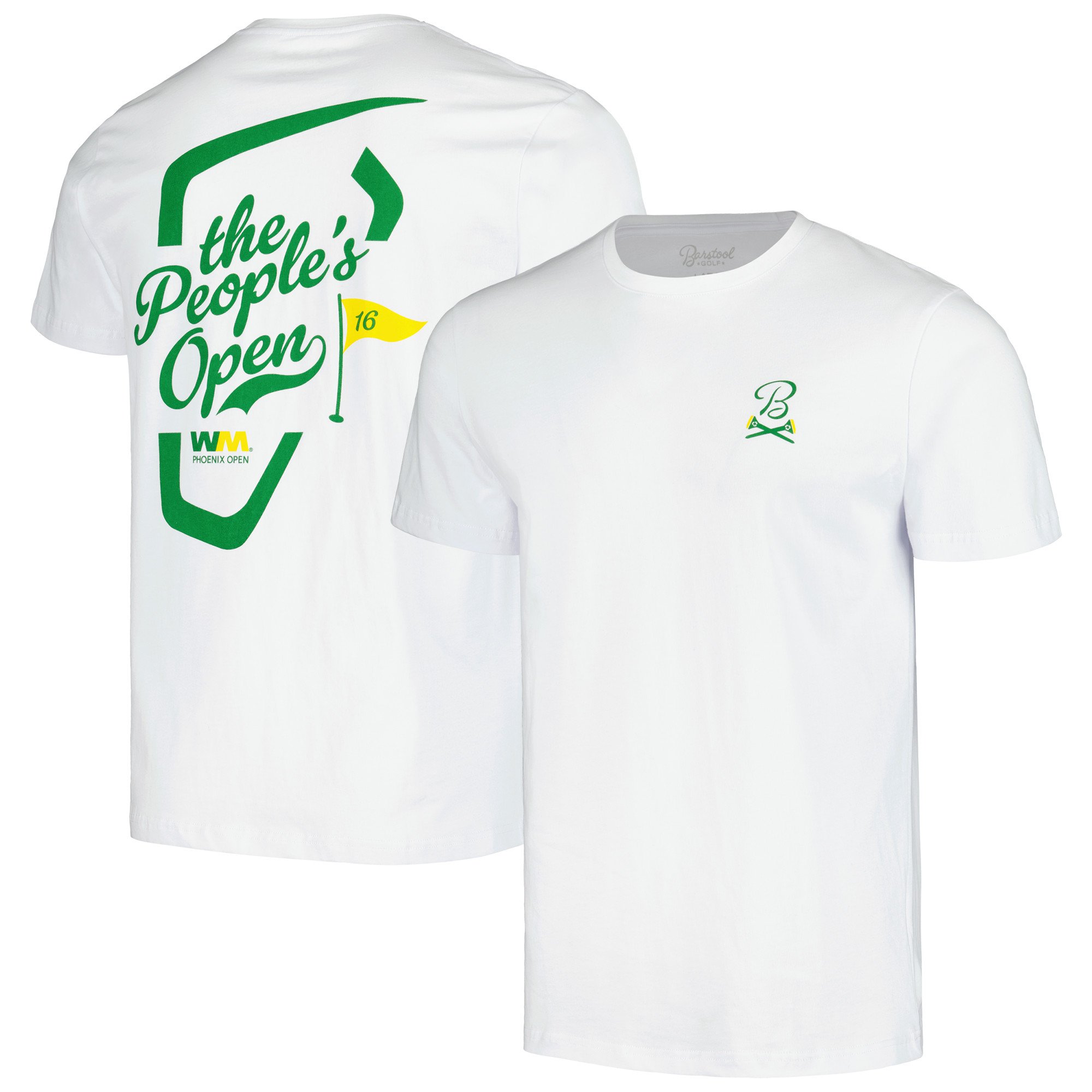 Men’s Barstool Golf White WM Phoenix Open The People’s Open T-Shirt