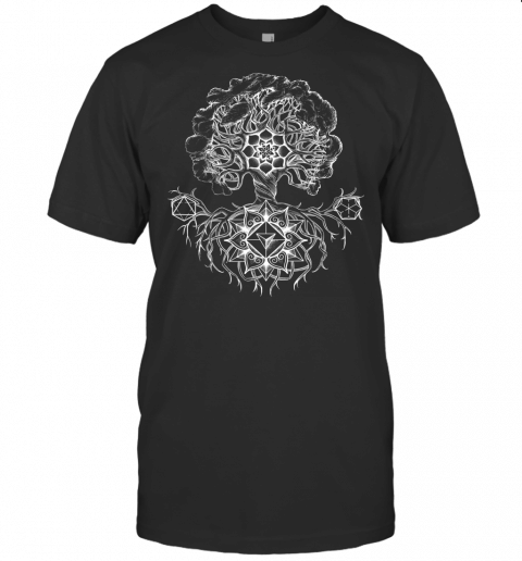 Tree Of Life Sacred Geometry Design Yoga Spiritual Gift T Shirt