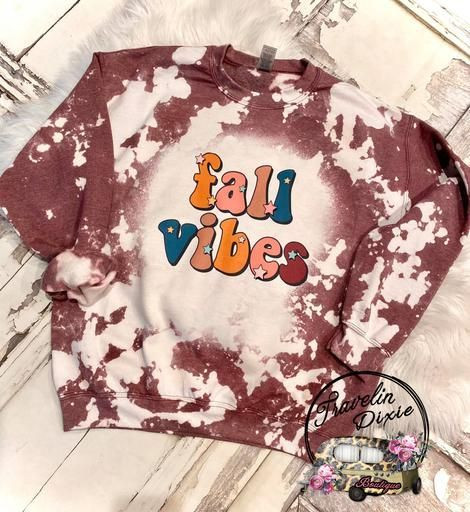 Fall Vibes Acid Bleached Sweatshirt