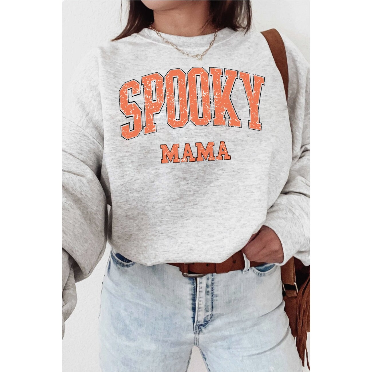 Halloween Sweatshirt Spooky Mama Sweatshirt Spooky Season Mama Sweatshirt Halloween Crewneck Sweatshirt Halloween Sweater Fall Sweatshirts