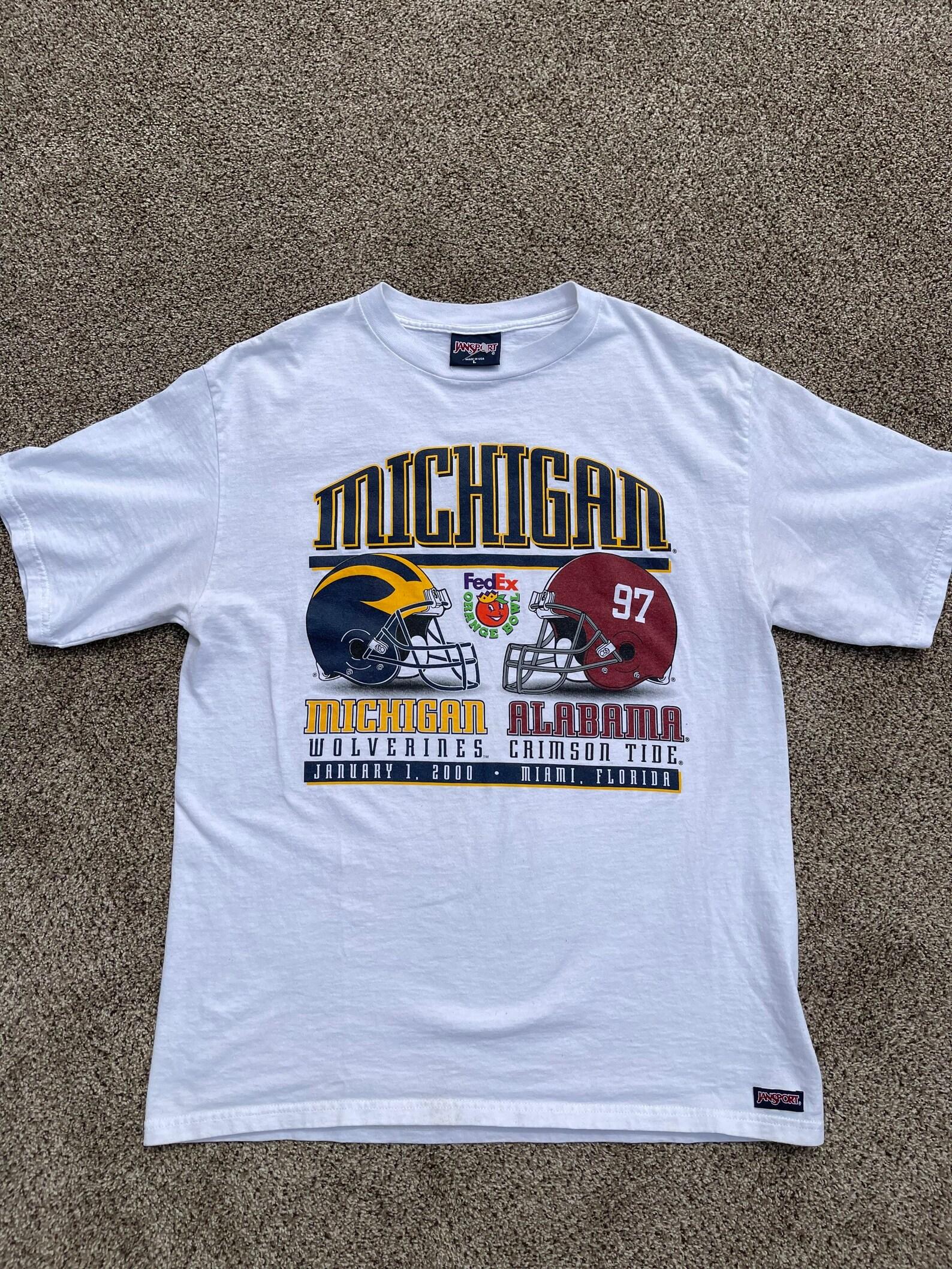 NCAA football Michigan vs Alabama fedex orange bowl t-shirt