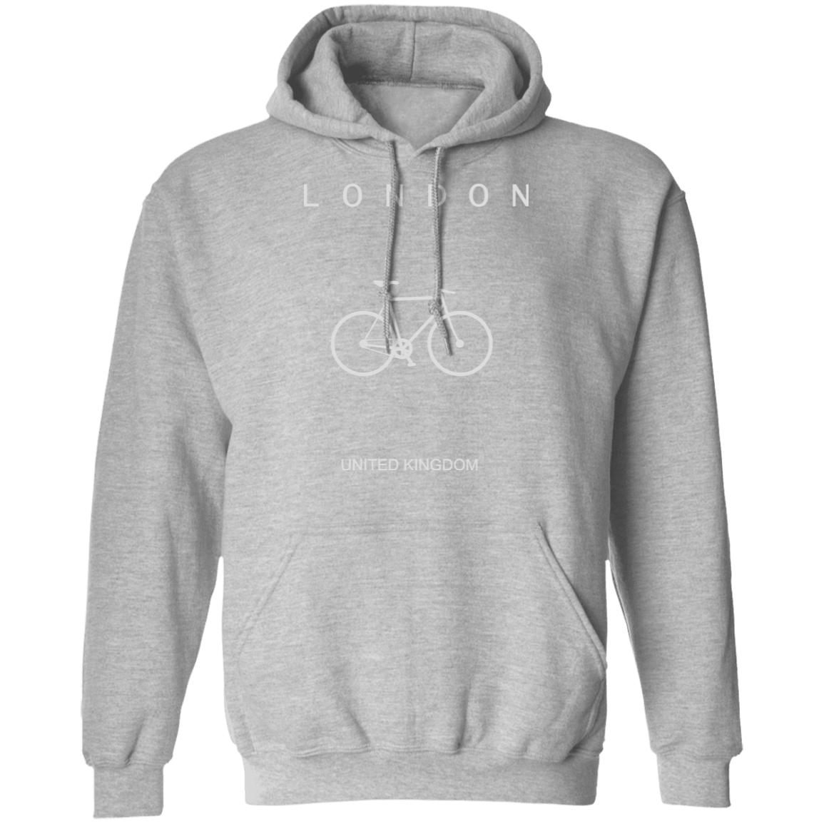 London Bicycle White Pullover Hoodie