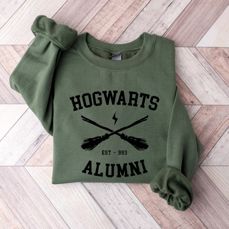 Hogwarts School Alumni Letter Print Sweatshirt