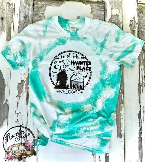 Haunted Mansion Happy Haunts Bleached Tshirt