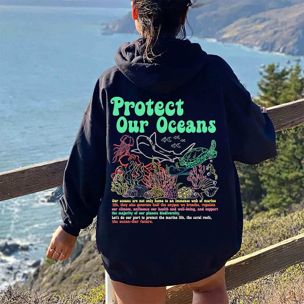 Protect Our Oceans Respect Local Sharks Hoodie