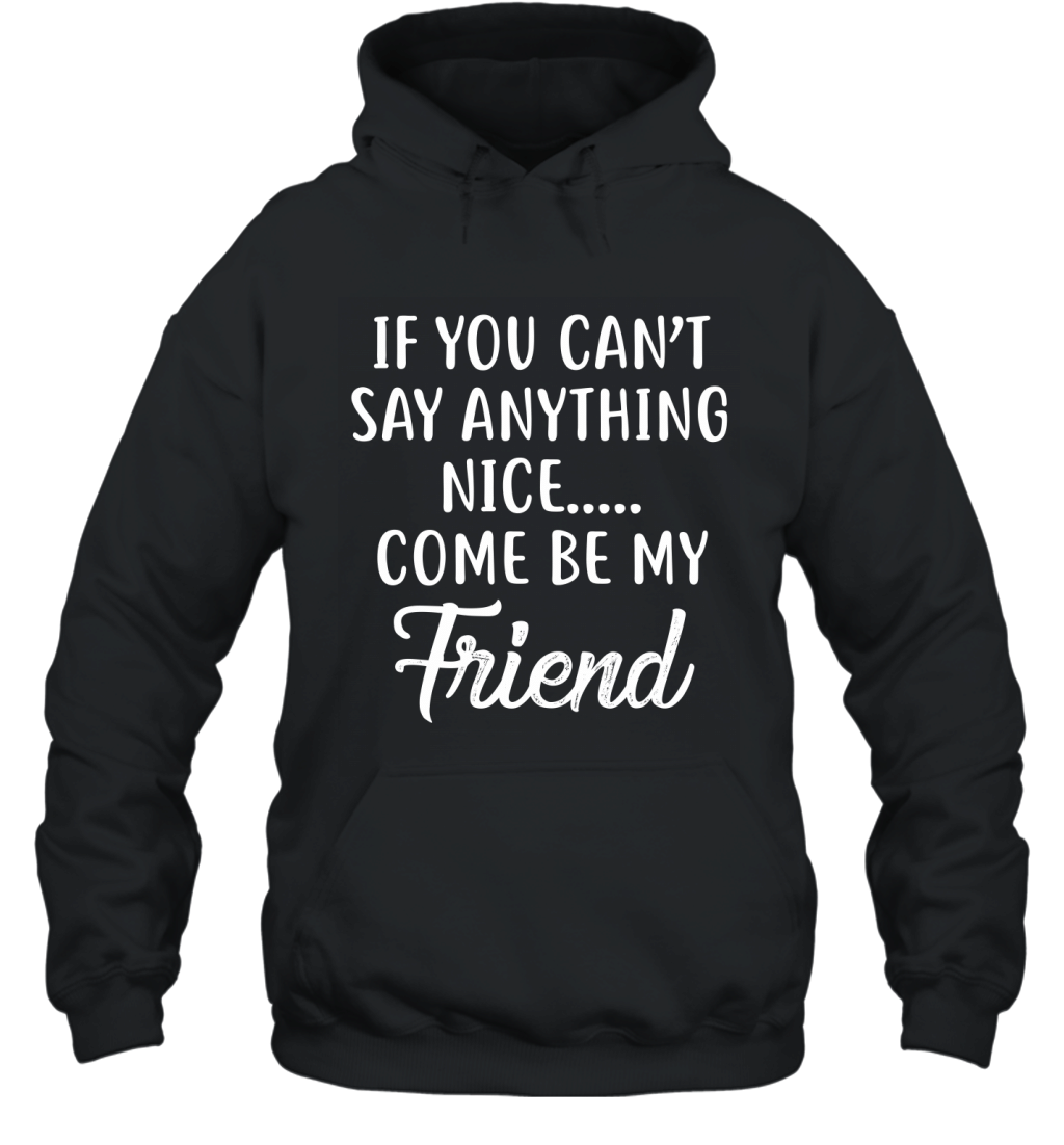 If You Can_T Say Anything Nice Come Be My Friend Funny Shirt Hoodie