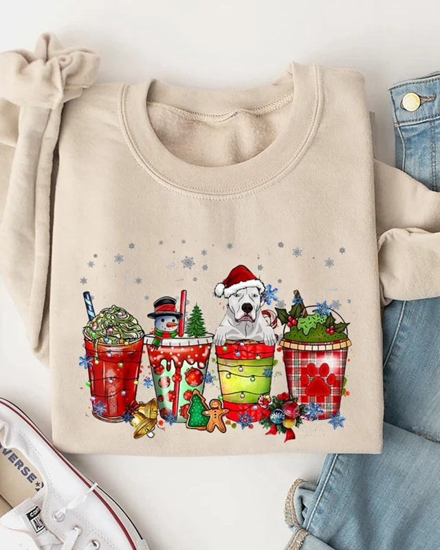 Dogo Argentino Christmas Coffee Sweatshirt