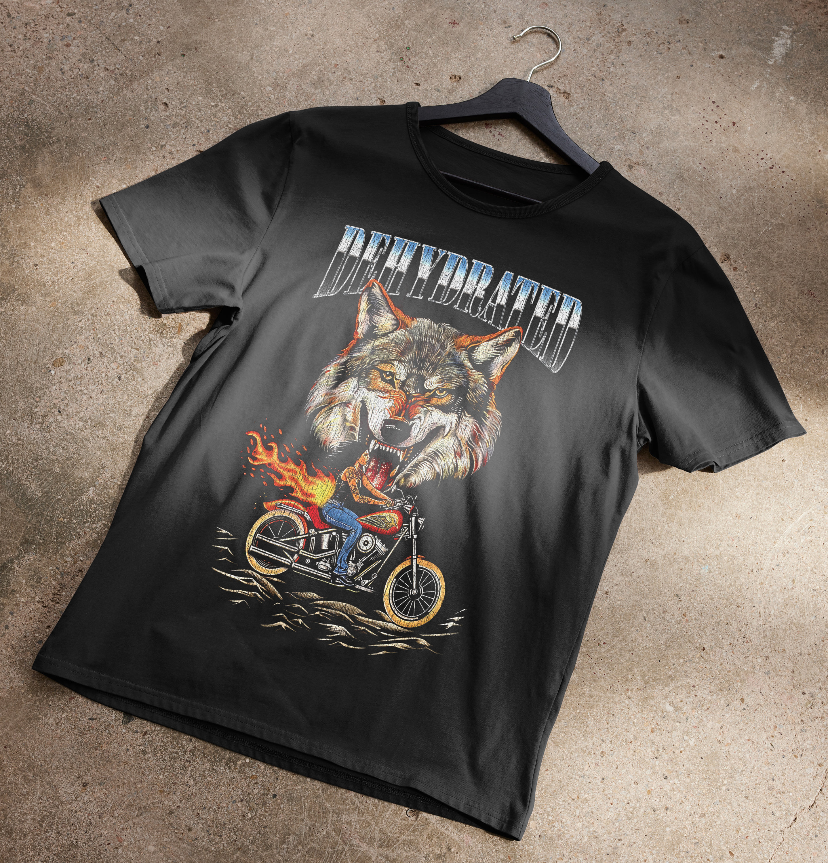 Dehydrated Harley Davidson Motorcycle T-Shirt