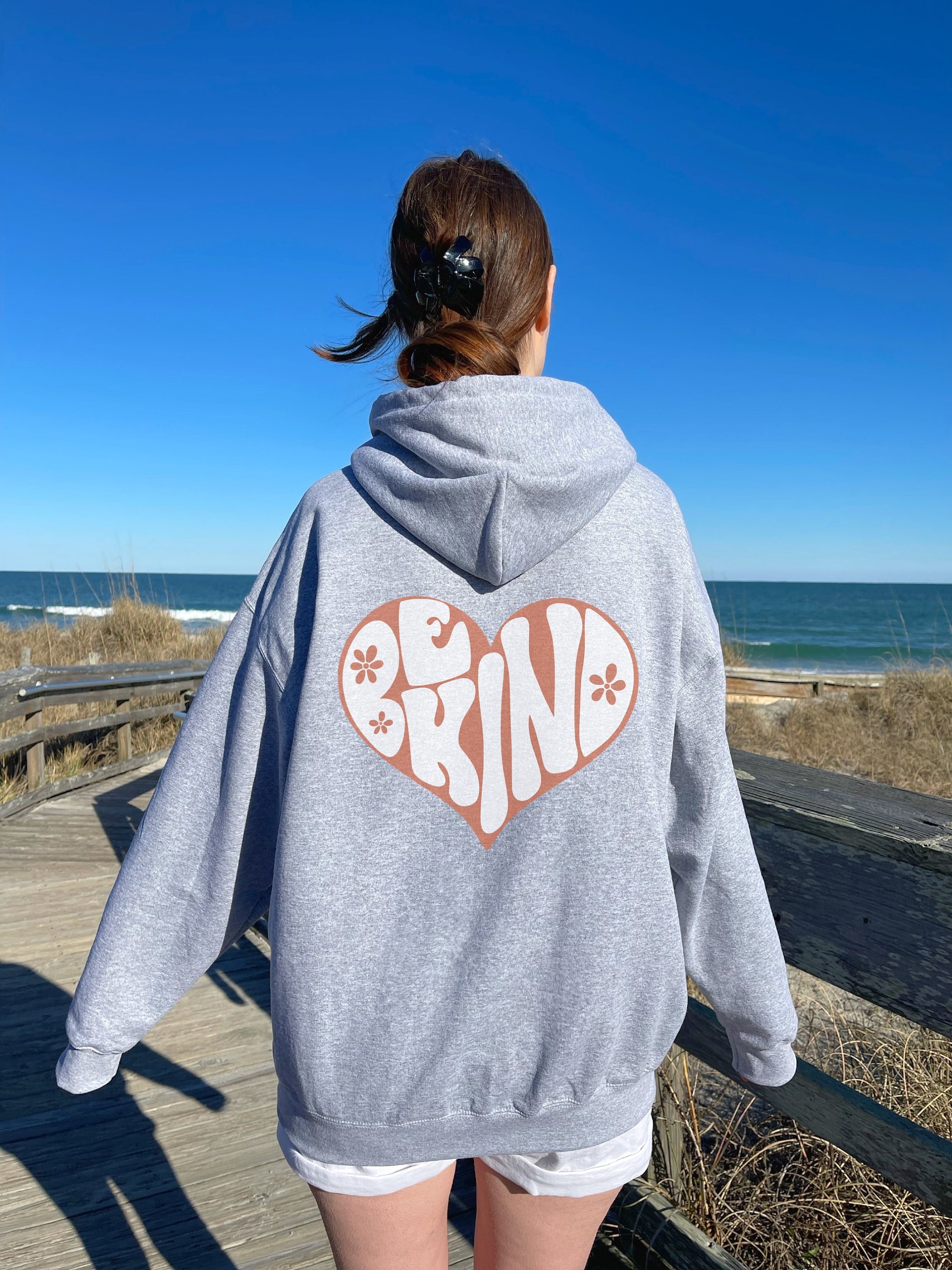 Be Kind Hoodie with Words on Back VSCO Hoodie Preppy Sweatshirt Women Trendy Hoodies Pinterest Hoodie Egirl Clothing Hippie Clothes Vintage