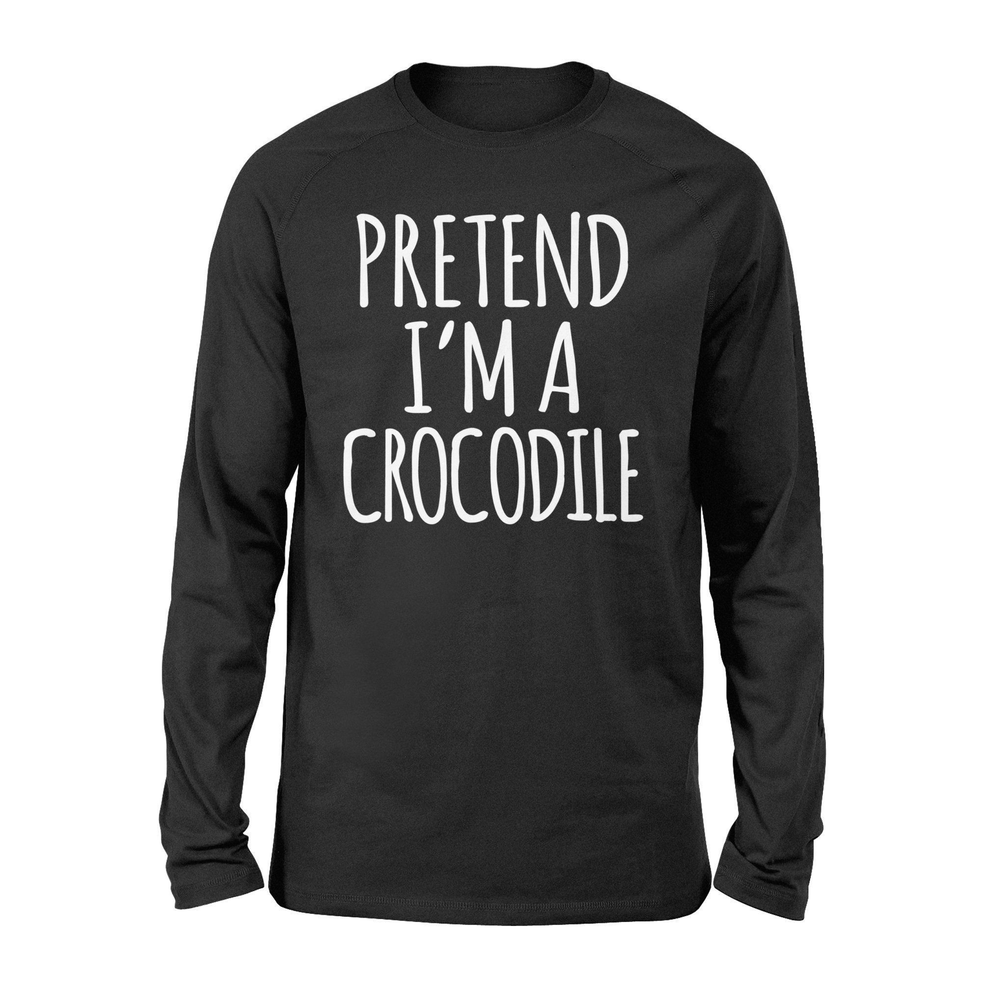 Lazy Halloween Costume Shirt – Crocodile Reptile Gift – Standard Long Sleeve