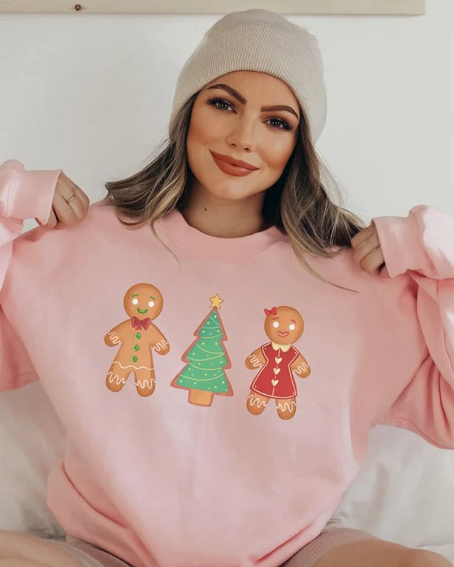 Gingerbread Cookie Sweater, Christmas Tree Sweatshirt