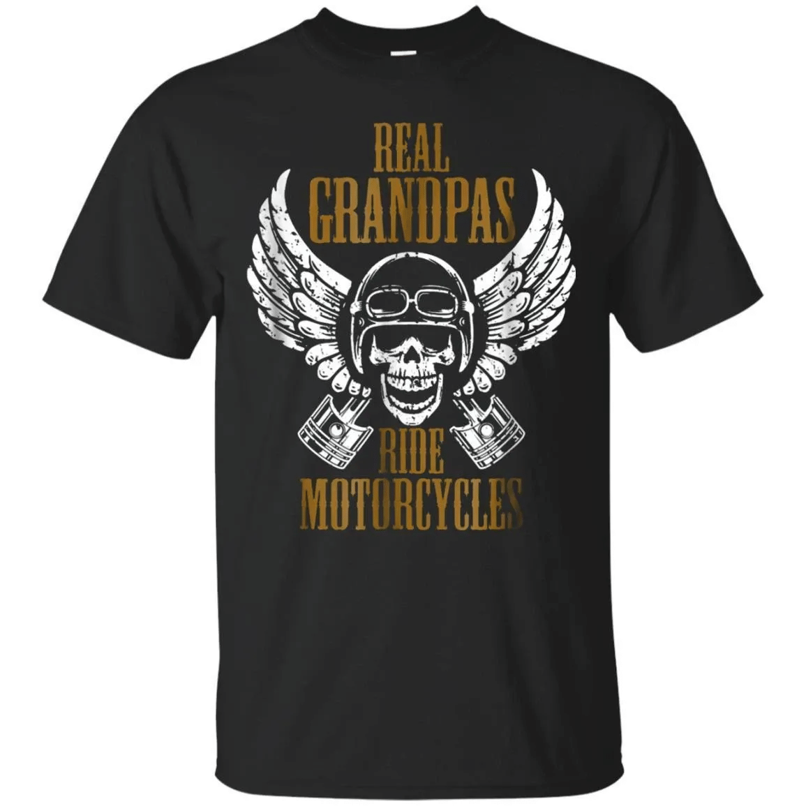 Discover Cool Real Grandpas Ride Motorcycles Funny Biker Granddad Tshirt  T-Shirt