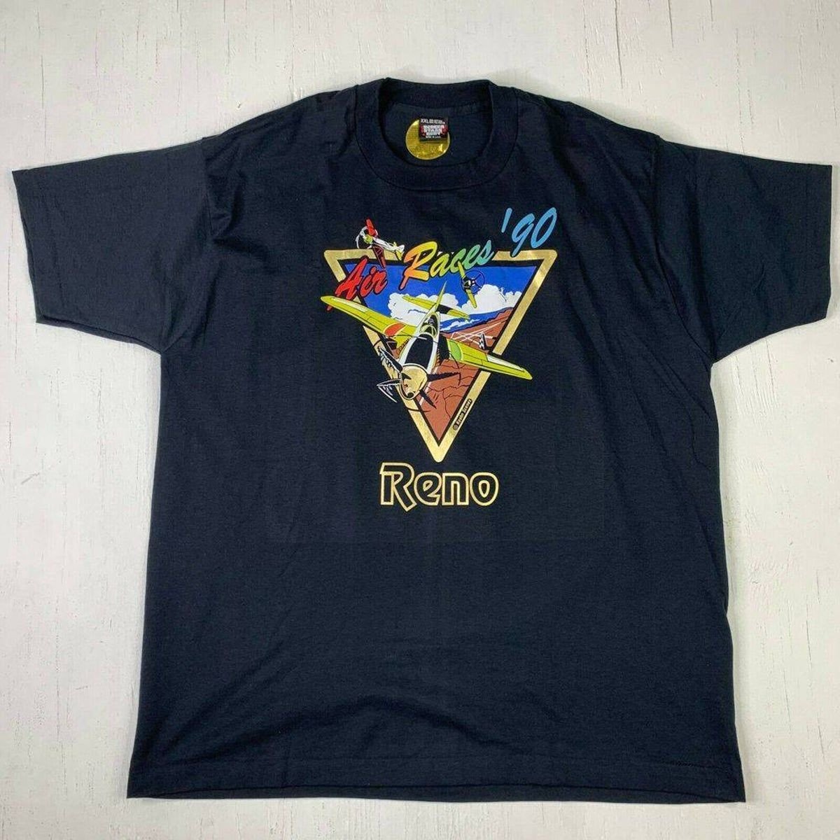 Vintage 1990 Reno Air Races Wwii Planes Shirt