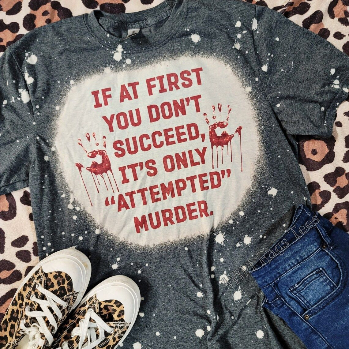 If At First You Don’T Succeed – Attempted Crime – Horror Movie – Scary Shirt – Halloween Shirt – True Crime – Spooky Shirt – Creepy Tshirt